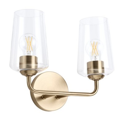 Progress Lighting Celino 2-Lt Bath/Vanity, Champagne Bronze/Clear - P300540-177