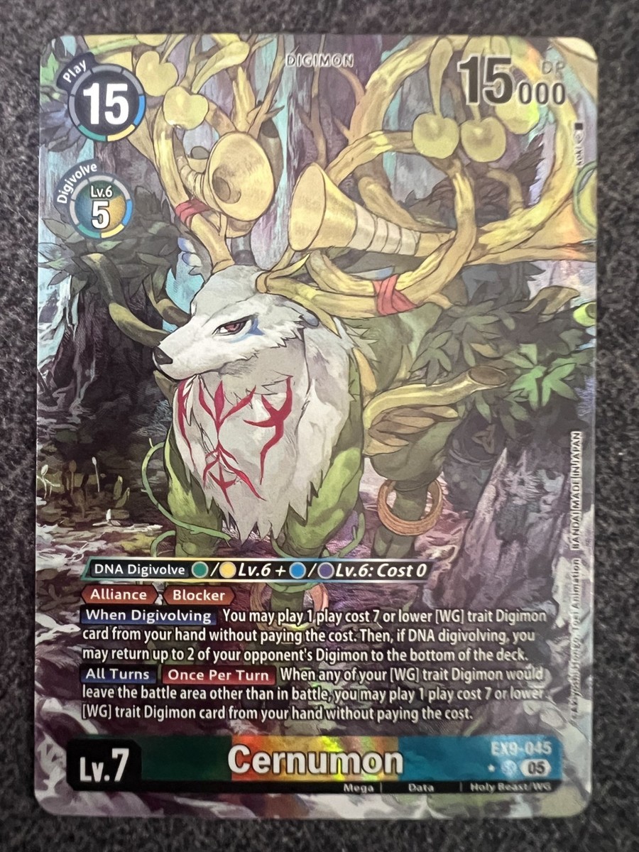 Digimon Card Game Cernumon (Alternate Art) EX9-045 SR Versus