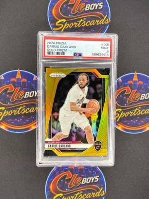 Darius Garland 2024 Panini Prizm Gold Prizm /10 PSA 9 #146 Cavaliers Jersey #
