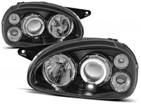 Scheinwerfer Paar Opel Corsa B 93-00 Angel Eyes Schwarz