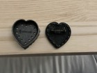 Vintage Heart Pewter 1 Inch Trinket Box with Earrings and Brooch I love You — photo 3
