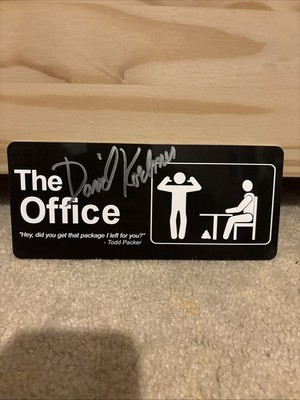 DAVID KOECHNER THE OFFICE Autograph Auto Todd Packer