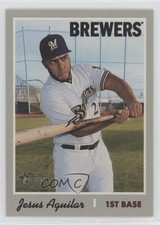 2019 Topps Heritage French Text OPC Back Jesus Aguilar #476 0s55