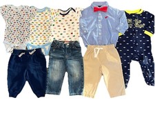 LOT OF 9 3-9M Footie Pajamas Pants Onesie Bow Tie Outfit Sets Carters Gerber