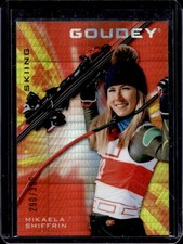 2021 Goodwin Champions Mikaela Shiffrin Goudey Platinum Orange Prism #/399