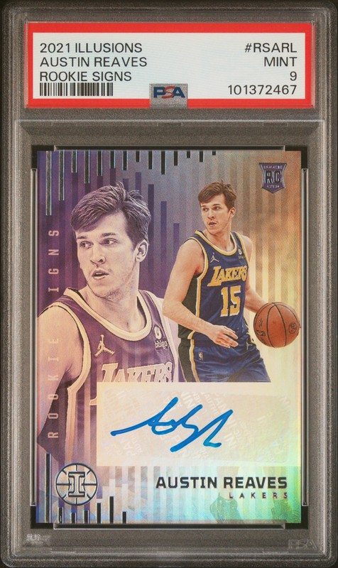 2021-22 Panini Illusions #RS-ARL Austin Reaves Rookie Signs PSA 9
