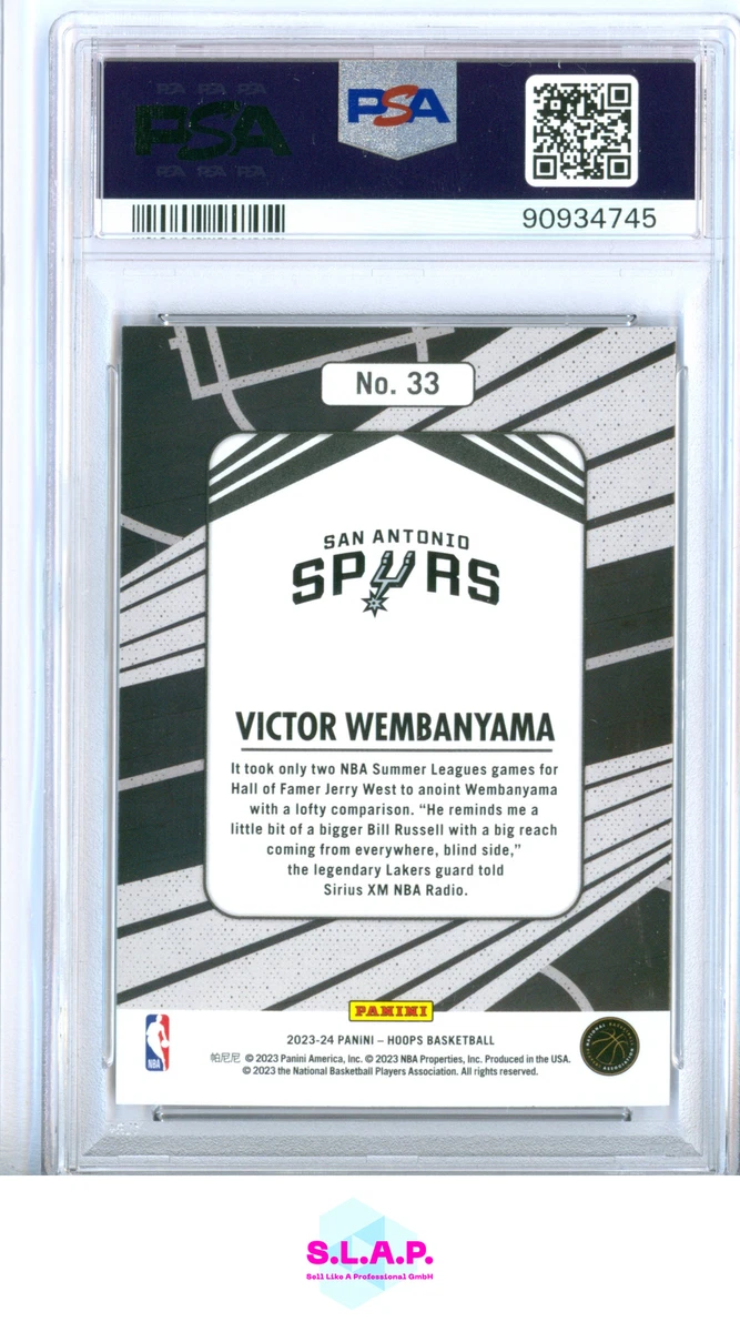 VICTOR WEMBANYAMA PANINI NBA HOOPS WE GOT NEXT 2023 33 PSA 9