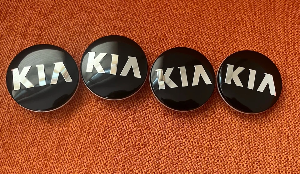  Tapacubos centrales de rueda Kia negro, Sorento Sedona, Rio, Soul 52960-3W200 4 piezas  Foto 4 de 4