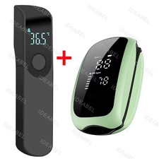 Rechargeable Oximeter Infrared Fever Thermometer Digital LCD Infant Adult