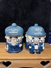 Set Of  Ask Grandma & Ask Grandpa Cookie Jars Enesco Japan No Chips — photo 1