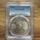 1923 Peace Dollar $1 Silver PCGS MS63 Philadelphia Uncirculated Business Strike