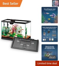 Aquarium Starter Kit with Smart Clean Filtration and LED Lighting, Freshwater...