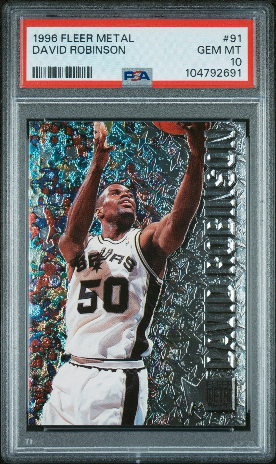 1996 Fleer Metal David Robinson #91 PSA 10 Gem Mint