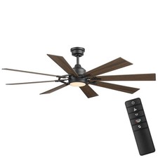 Makenna DC 60 in. White Color Changing Integrated LED Outdoor Matte Black