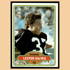 Lester Hayes Rookie #195 1980 Topps Oakland Raiders Football Card NFL EX. rookie card picture