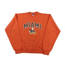 Champion 90s Miami Heat Sweatshirt Crewneck Jumper Sweater Pullover - Medium Her