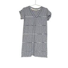 Vineyard Vines Navy & White Striped 100% Cotton T-Shirt Dress | Size Small