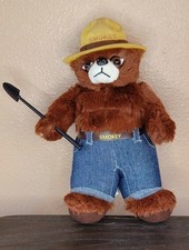 VTG SMOKEY THE BEAR Limited Edition Plush Toy Teddy Doll With Shovel