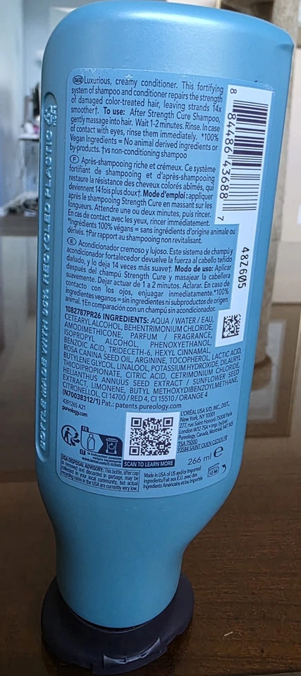 Pureology Strength Cure Conditioner 9 Fl Oz Full Size Free Ship - Image 2 of 3