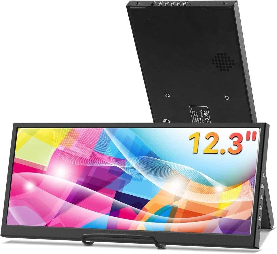 12,3 Zoll tragbarer IPS Monitor HDMI USB-C Metal Display für Laptop Überwachung - Bild 3 von 4