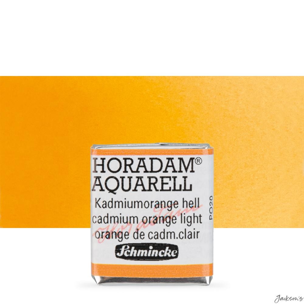 Schmincke Horadam Watercolour Paint Half Pan Cadmium Orange Light For Artists