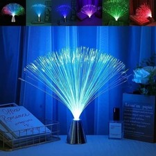 LED Multi Colour Changing Fibre Optic Fountain Night Home Light Lamp Gift