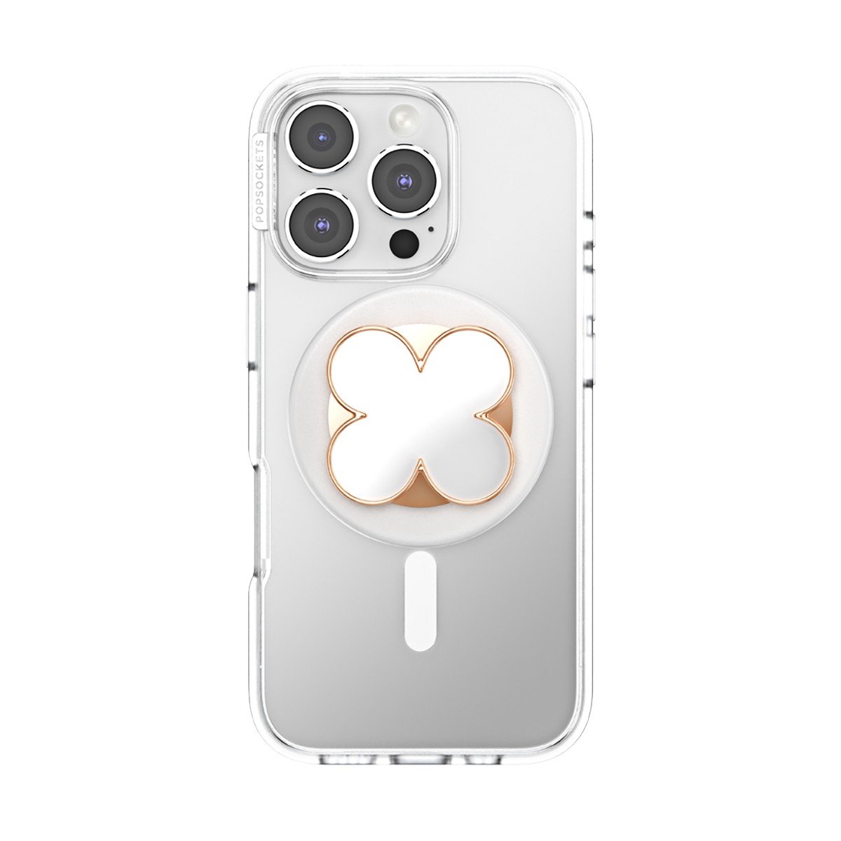 Support Smartphone PopGrip Premium Enamel Clover Rose avec Fixation Solide - 4