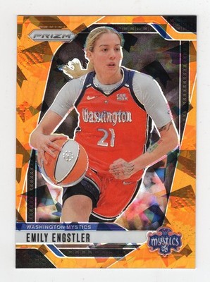 2024 WNBA Prizm Basketball Orange Ice Emily Engstler #67 Washington Mystics