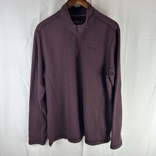 Orvis Long Sleeve 1/4 Quarter Zip Pullover Shirt Embroidered Logo Maroon XL
