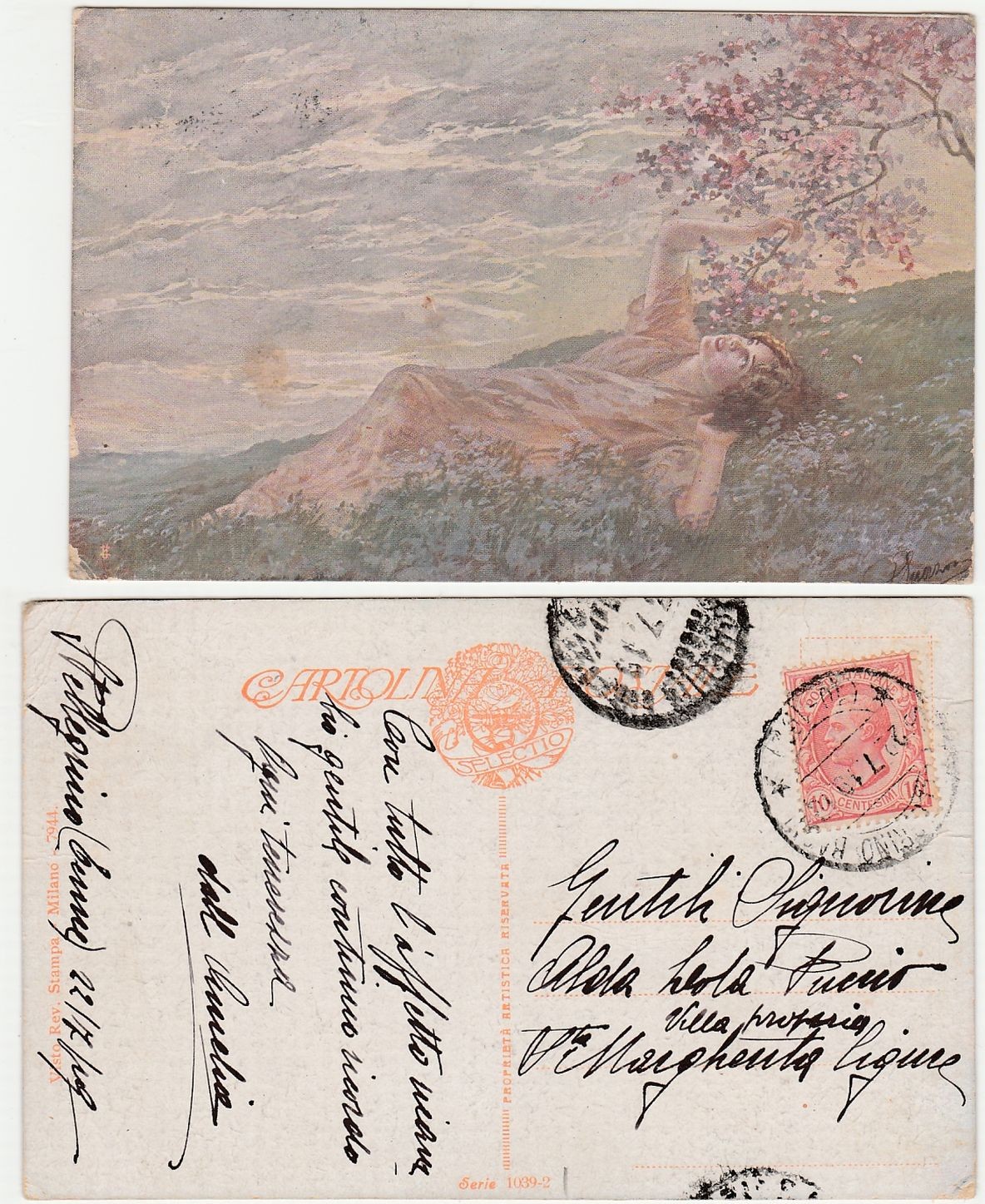 ILLUSTRATORE - ARTIST SIGNED - GUERZONI - VIAGG. 1919 -37292-