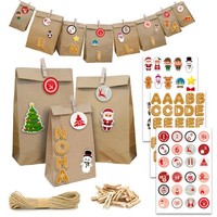 Diy Adventskalender Zum BefüLlen - 24 PapiertüTen In 3 GrößEn Sticker Bastelset