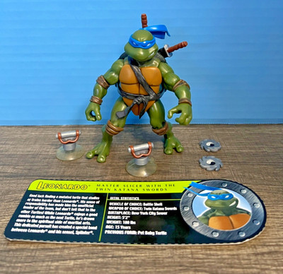 2003 Teenage Mutant Ninja Turtles TMNT LEONARDO LEO Action Figure COMPLETE
