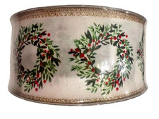 Member's Mark Premium Wired Edge Wreath Holiday Ribbon 2.5" Wide x 50 Yards NEW