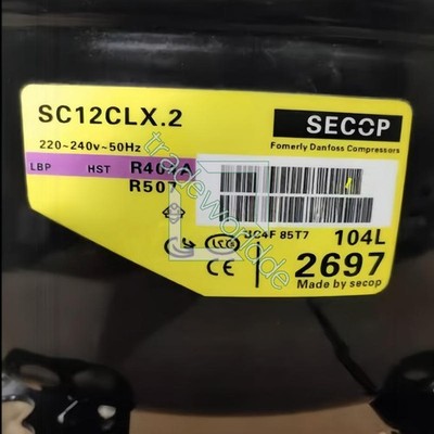 New 1PC SECOP Compressor SC12CLX.2 104L2697 220V-240V 50Hz R404a/R507