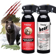 Feloiy Bear Repellant Combo Self Defense Spray - 16 oz Bear Attack Deterrent