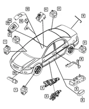 Genuine Mopar Heated Seat Switch 4608673AC