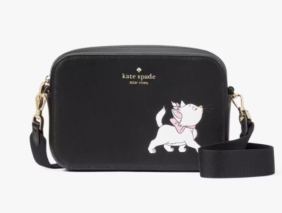 Kate Spade X Disney Aristocats Marie Black Crossbody Mini Camera
