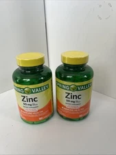 Exp 08/25 Spring Valley Zinc w/Vitamin D3 50 mg 300 Capsules Immune Support