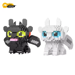 Customized Building Blocks Animals Toys Cartoon Dragon Micro Blocks Action Figur