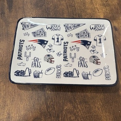 New England Patriots Serving Tray   Official NFL Party Snack Tailgate Tray