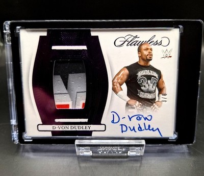 Panini Flawless WWE D-Von Dudley #FP-DVD Purple Patch Jersey Auto /8