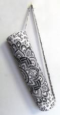 Indian White Ombre Yoga Mat Carrier Bag Mandala Large Shoulder Strap