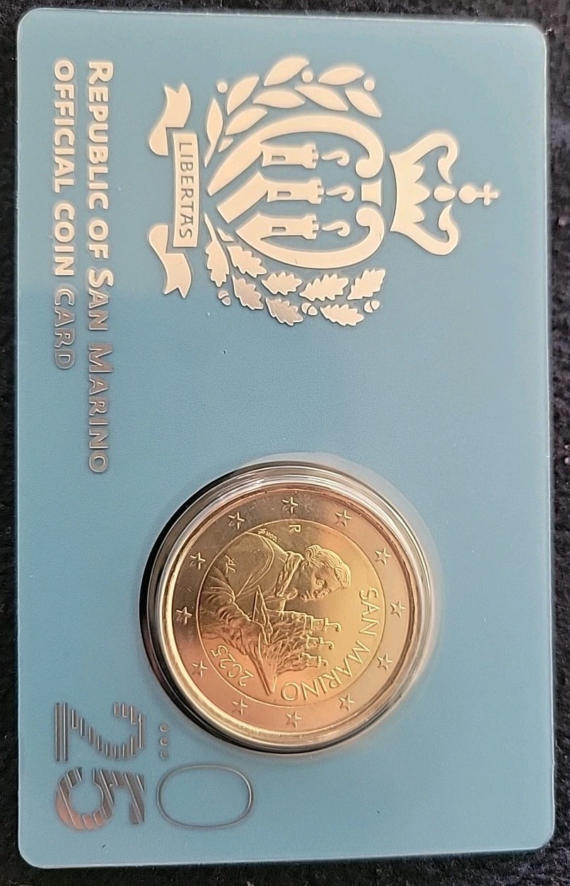CoinCard San Marino 2025 2 euros Saint-Marin 2 € Nationale Les Trois Tours Euro.