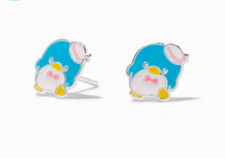 TUXEDO Sam by hello kitty EARRINGS 925 STERLING SILVER SANRIO retro penguin zoo