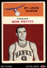 1961 Fleer #34 Bob Pettit Hawks HOF LSU 2 - GOOD