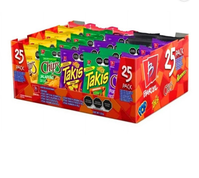 Takis Fuego Barcel variety 25 pack Chips Fuego, Takis Fuego Takis Corn Pops Etc