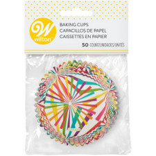 WILTON DECORATING - 4 PKGS CUPCAKE LINERS -200 PCS - SUNRAY DESIGN