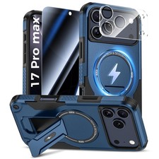 Goton for iPhone 17 Pro Max Case with Privacy Tempered Glass Screen Protector...