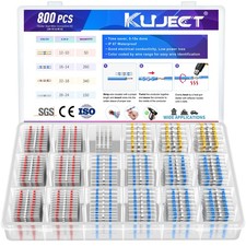 Kuject Heat Shrink Solder Seal Wire Connectors Kit 800PCS, Waterproof Butt Co...