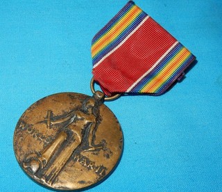 WW2 US VICTORY CAMPAIGN SERVICE MEDAL USA WORLD WAR II UNITED STATES MILITARY